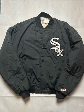 Vintage Swingster white Sox quilted varsity jacket size large